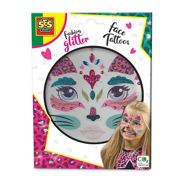 SES Fashion Glitter Face Tattoos - Cat