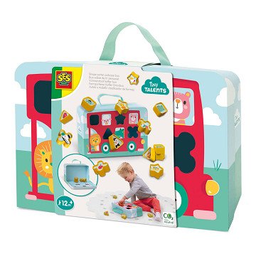 SES Tiny Talents Tiny Talents Shape Sorter Suitcase Bus