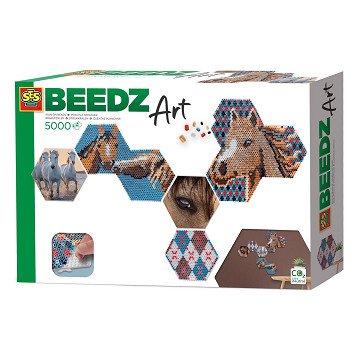 SES Beedz Art - Hex Tiles Paarden