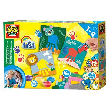SES My First - Fingerfarbe-Handabdruck-Tiere