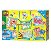 SES My First - 3in1 Finger Painting, Coloring, Sticking Shapes