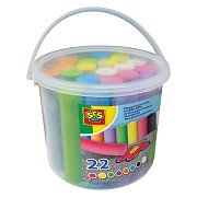 Sidewalk Chalk Bucket, 22pcs.