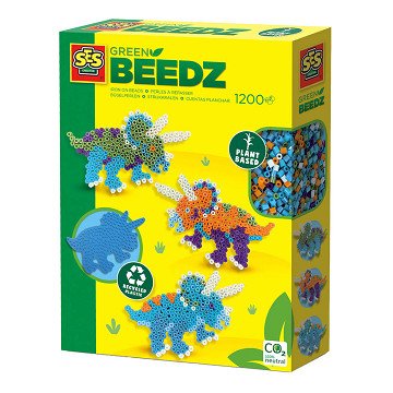 SES Green Beedz - Iron on beads set Triceratops Dino