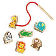 Stringing SES Tiny Talents Wooden Animal Beads