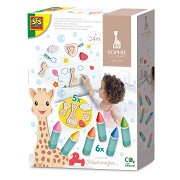 SES Sophie La Girafe Bath Chalk with Shapes