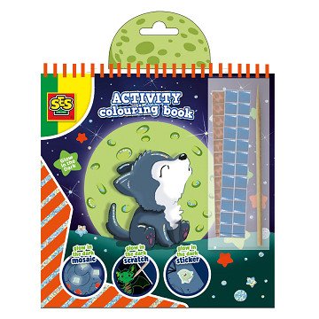 SES Malbuch Glow in The Dark 3in1