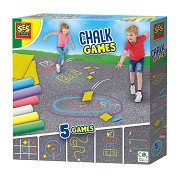 SES Sidewalk Chalk Games 5in1