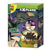 SES Explore Dino and Skeleton Dig 2in1- Stegosaurus