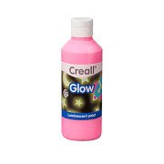 Creall Glow in the Dark Verf Roze, 250ml