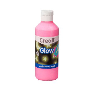 Creall Glow in the Dark Paint Pink, 250ml