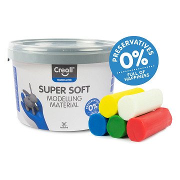 Creall Supersoft Clay – 5 Farben Clay – 1750 g.