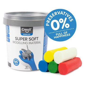 Creall Supersoft Clay 5 Farben, 450 g.