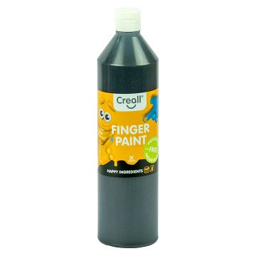 Creall Fingerfarbe, konservierungsfrei, Schwarz, 750 ml