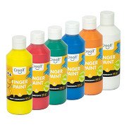 Creall Fingerfarben-Set, konservierungsfrei, 6x250ml.