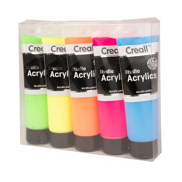 Creall Studio Acrylic Paint Fluor, 5x120ml