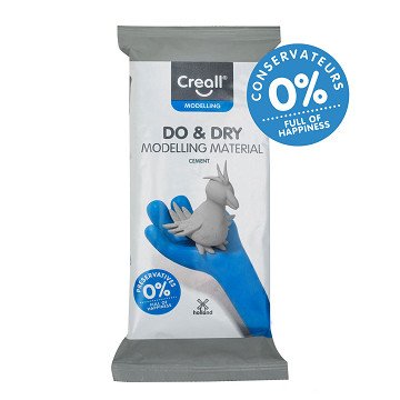 Creall Do&Dry Modelliermasse, konservierungsfreier Zement, 500 g.