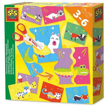 SES Ik Leer Knippen - Dieren Puzzel