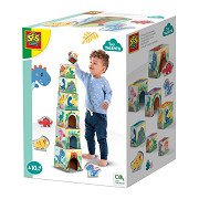 SES Stapelklötze-Turm mit Dino-Figuren