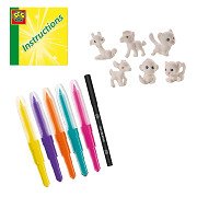 SES Blow Airbrush Pens - Safari Animals, 6 pcs.
