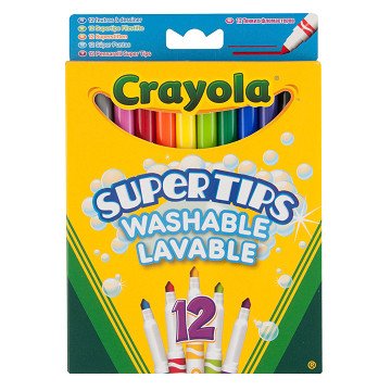 Crayola Filzstifte mit Superspitze, 12 Stück.