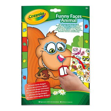 Crayola Kleur- en Stickerboek Grappige Gezichten