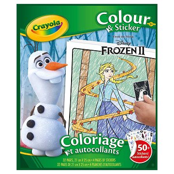 Crayola Frozen 2 Kleur- en Stickerboek
