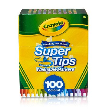 Crayola Felt-tip pens with Super point, 100 pcs.