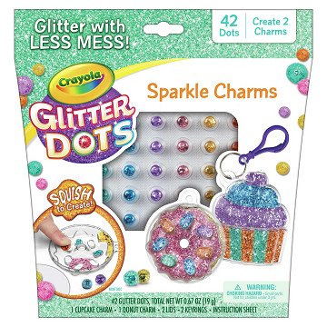 Crayola Glitter Dots - 3D Bakery Keychains