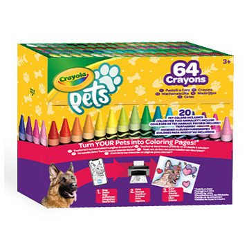 Crayola Pets Wachsmalstifte, 64 Stück.