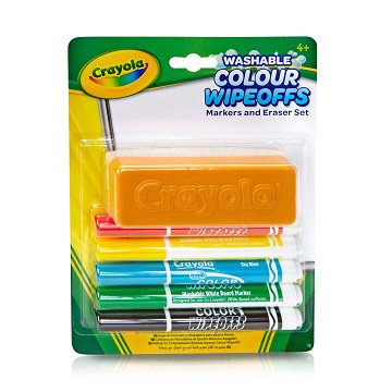 Crayola Dry Wipeoffs Markers with Eraser, 5 pcs.