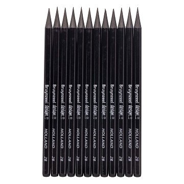 Bruynzeel Design Graphitstift 2B - 12 Stück.