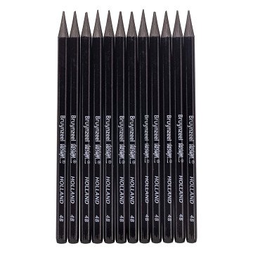 Bruynzeel Design Graphitstift 4B - 12 Stück.