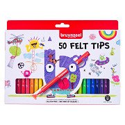 Bruynzeel Felt-Tip Pens Set, 50 Colors