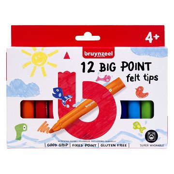 Bruynzeel Kids BIG Point Filzstifte Set 12