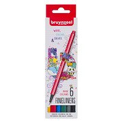 Bruynzeel Fineliner Set Basic 6 Farben