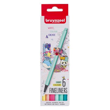 Bruynzeel Fineliner Set Light 6 Colors
