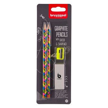Bruynzeel Graphitstifte-Set Neon