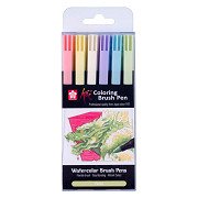 Sakura Koi Malpinsel-Stifte-Set Pastell, 6 Farben