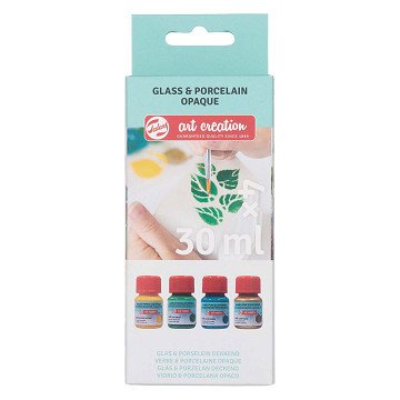Talens Art Creat.Glass & Porcelain Opaque 4x30ml Green Gold