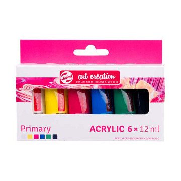 Talens Art Creation Acrylic Paint Set Primary, 6x12ml