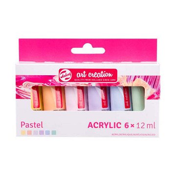Talens Art Creation Acrylic Paint Set Pastel, 6x12ml