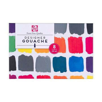 Talens Gouache Extra Fine Mixing Set, 8x20ml Tubes