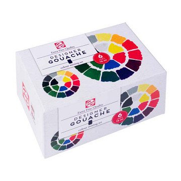 Talens Gouache Extra Fine Primary Set, 6x16ml Bottles