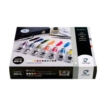 Van Gogh Oil Paint Starter Box Xl, 12x40ml And Accessories