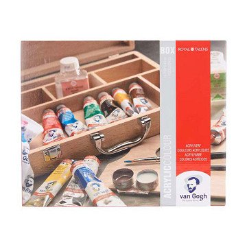 Van Gogh Acrylic Paint In Box Basic with 10 Colors 40Ml