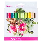 Ecoline Brush Pen set Botanisch, 10 Kleuren