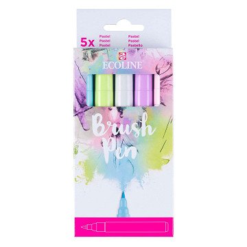 Ecoline Brush Pen set Pastel, 5 Colors