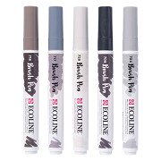 Ecoline Brush Pen Set Shadow, 5 Farben