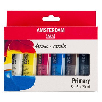 Amsterdam Standard Series Acrylic Paint Primary Set 20ml, 6pcs.