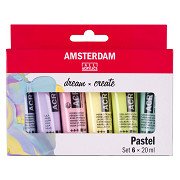 Amsterdam Standard Series Acrylverf Pastel Set 20ml, 6dlg.